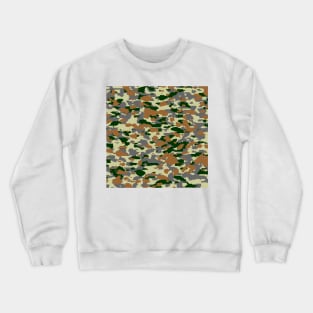 Dark green and brown Camo pattern digital Camouflage Crewneck Sweatshirt